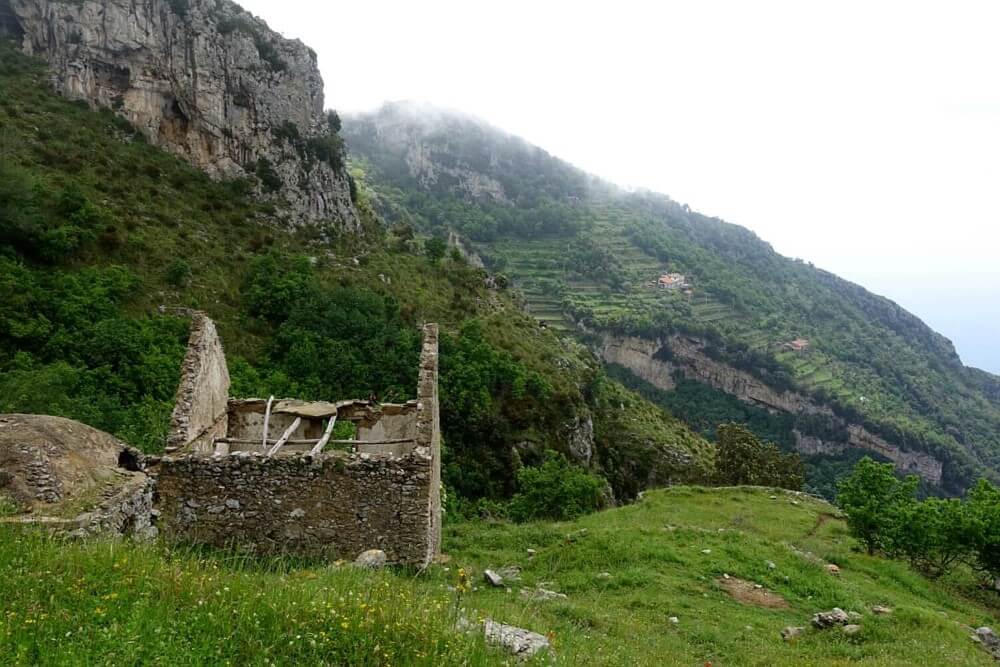 Amalfiküste Ruine Weg der Götter