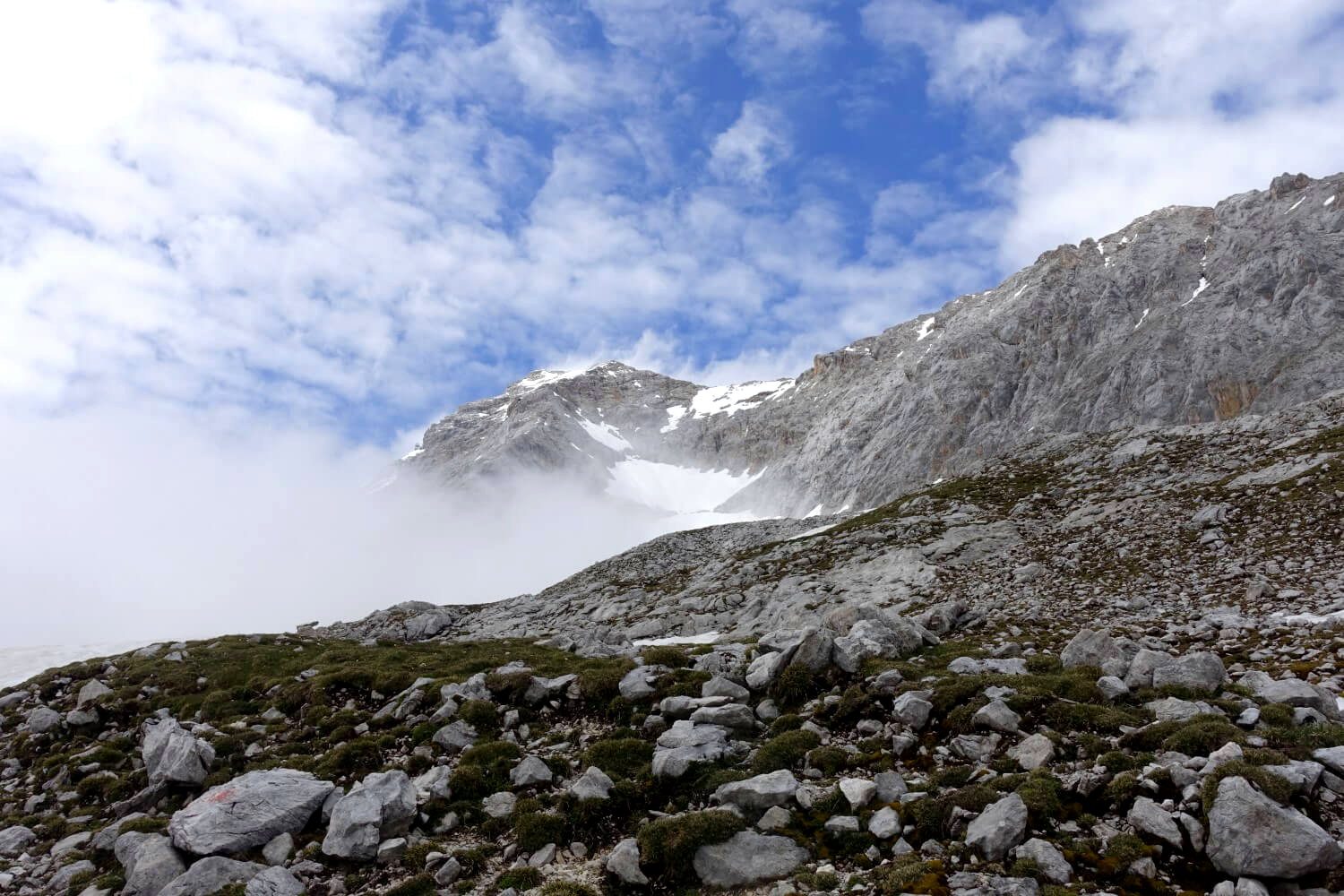Zugspitze Reintal Route höchster Gipfel Deutschland wandern.