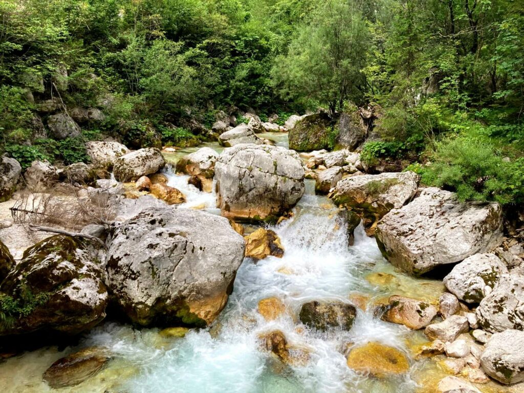 Wildwasser der Soča.