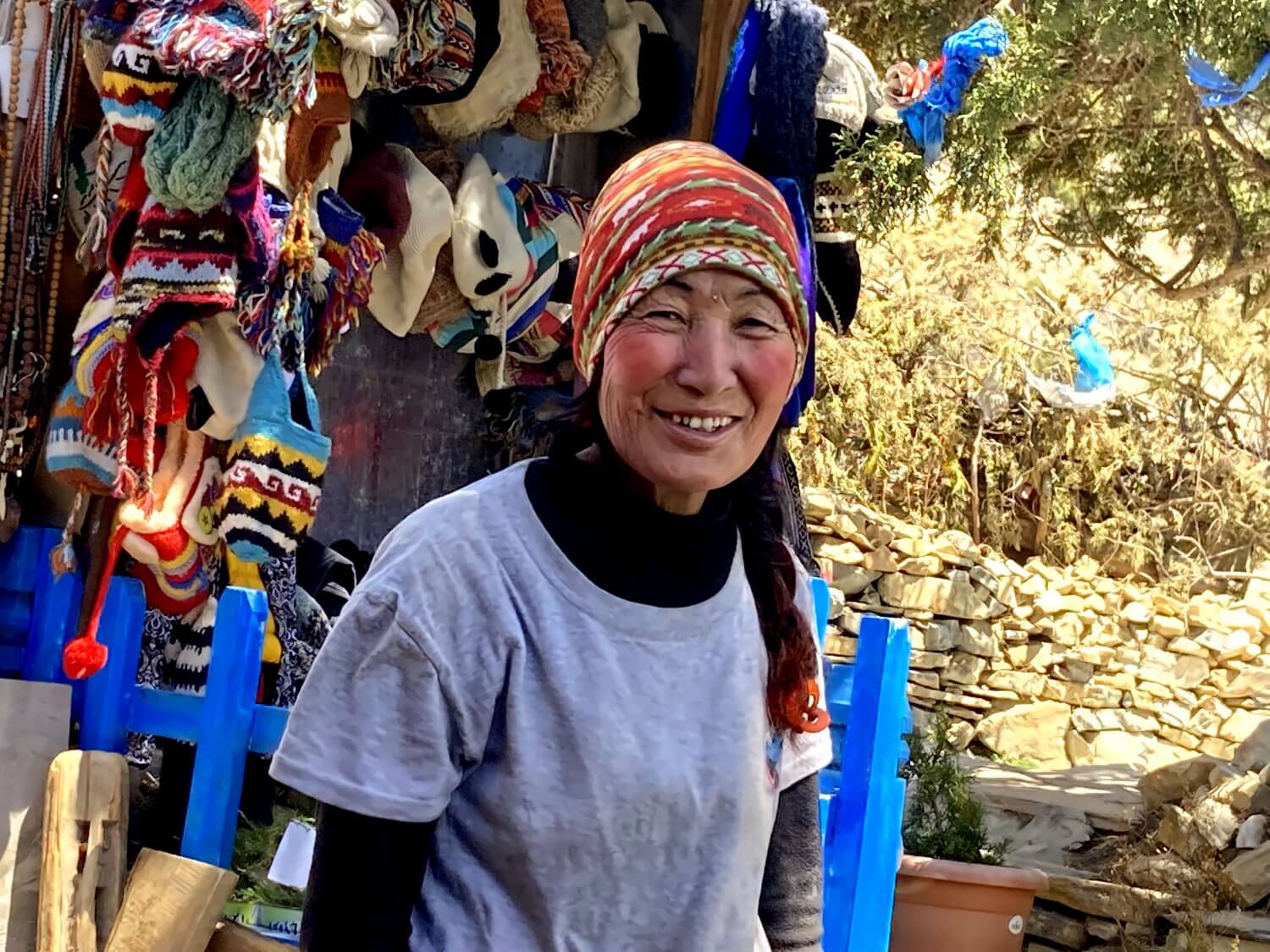 Nepali Frau auf dem Annapurna Circuit.