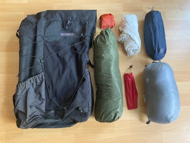 Packliste Mehrtageswanderung Rucksack und Trekking mit Zelt.
