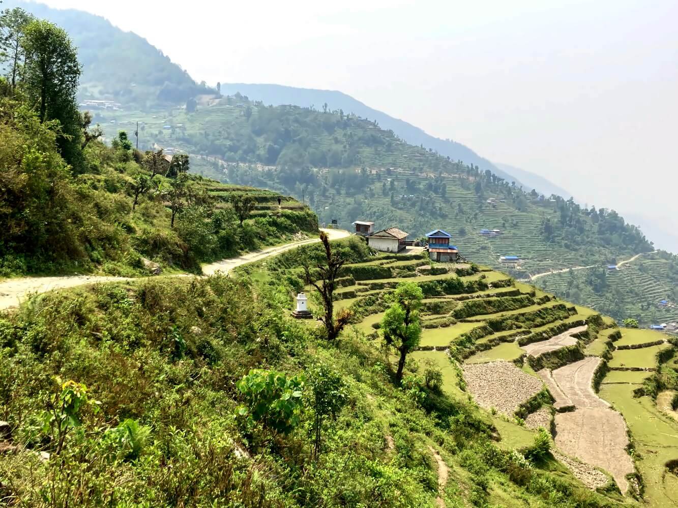 Blick auf Landruk Nepal.