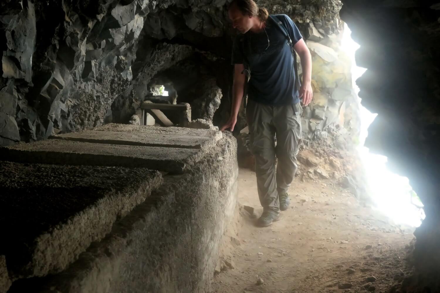Unterwegs in einem Tunnel in Güímar.