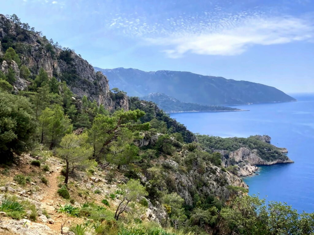 Blick auf die Lykische Küste von Lykischen Weg.