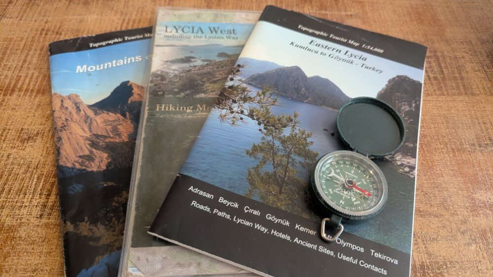 Wanderkarten zum Lykischen Weg.