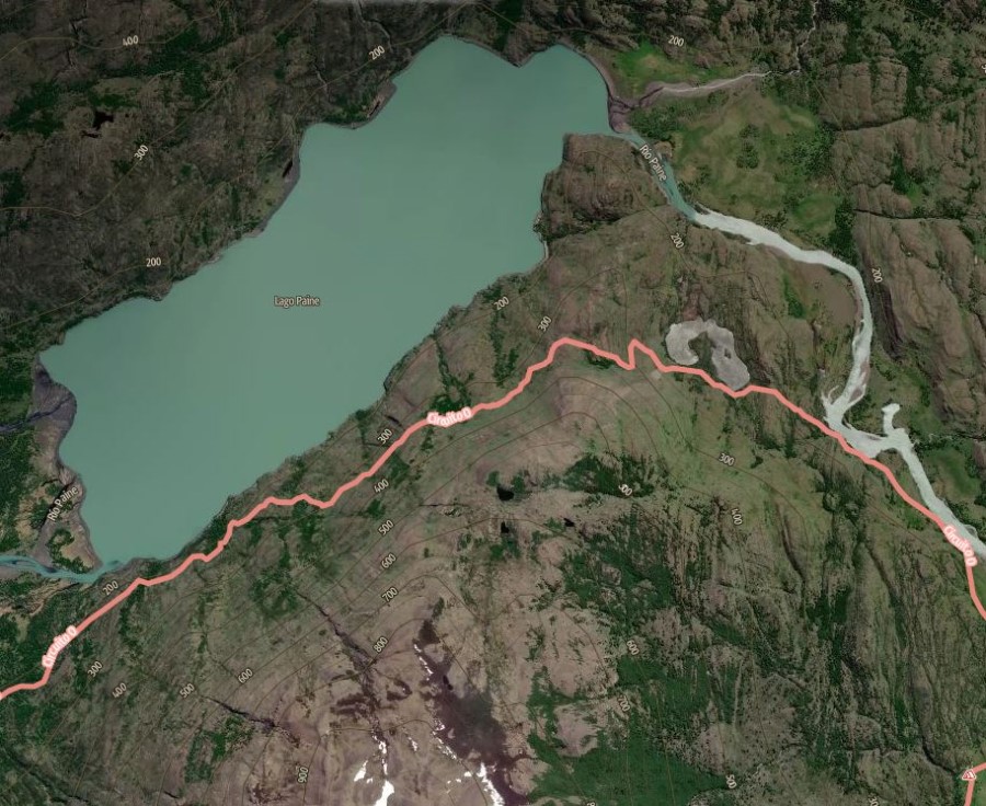 Torres del Paine Outdooractive Satellitenbild