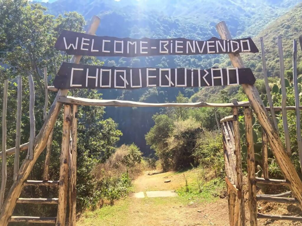 Eingang nach Choquequirao.