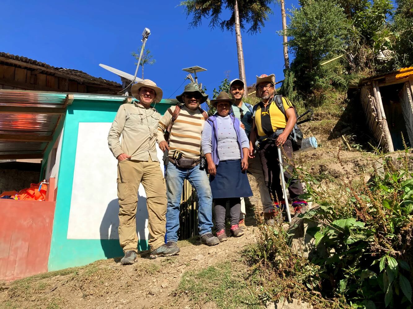 Erinnerungsfoto mit Wanderern in Maizal auf dem Choquequirao Trek.