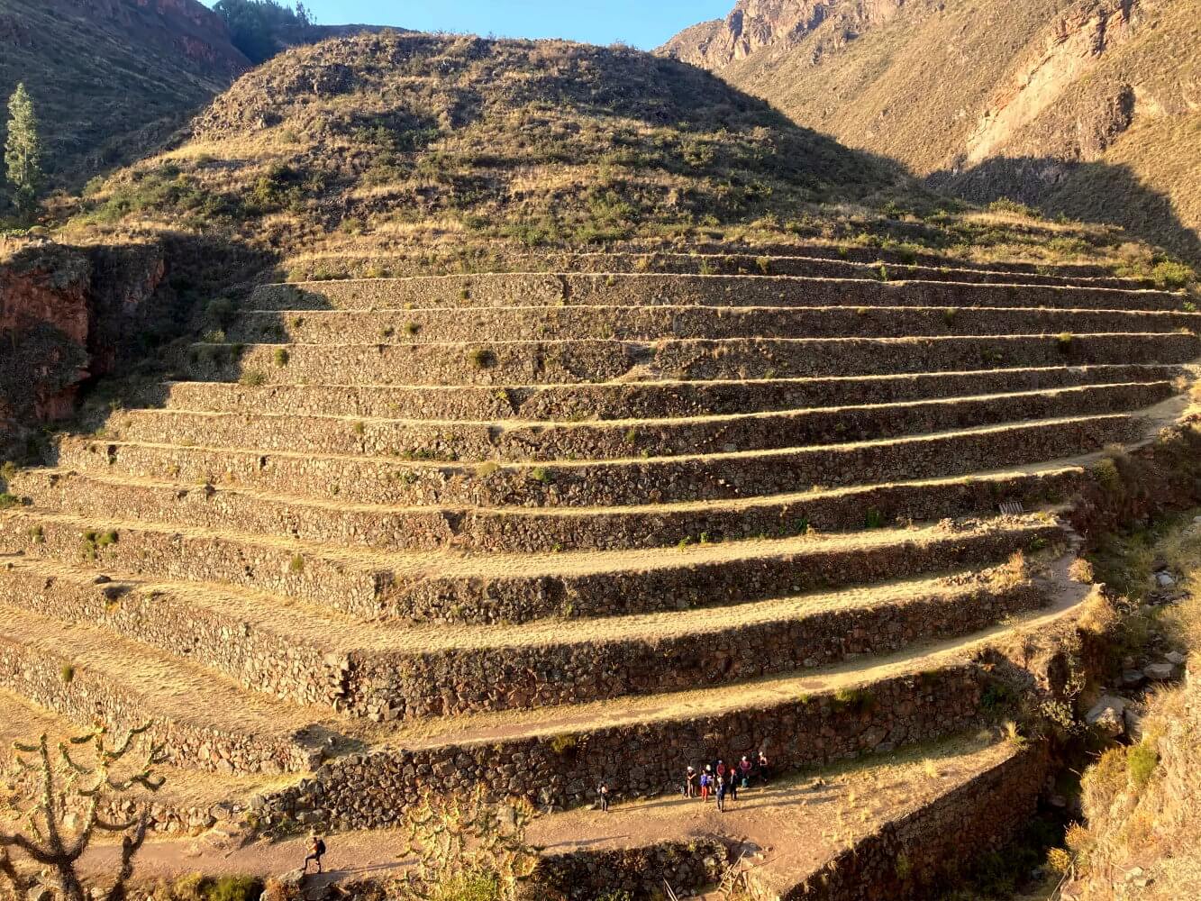 Inka Terrassen bei der Wanderung durch Pisac.