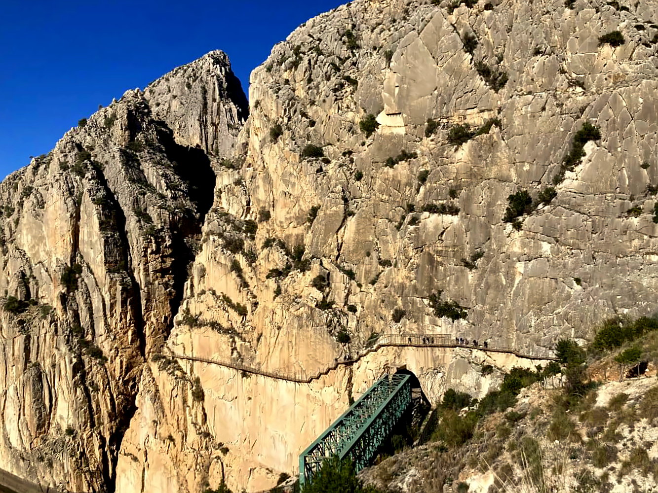 Blick auf den Ausgang der Gaitanes-Schlucht.