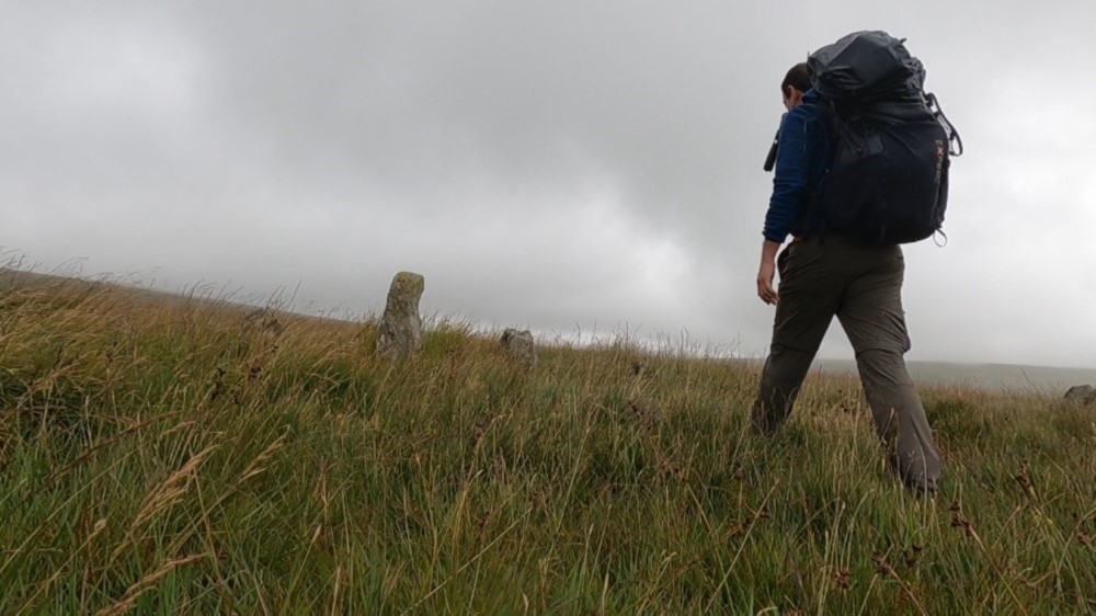 Wandern an der Staldon Stone Row