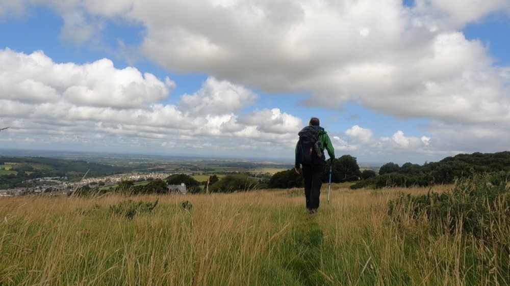 Abstieg vom Hochmoor nach Okehampton.