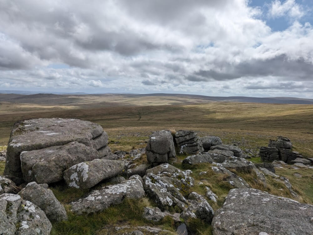 Letzter Blick auf das Nordplateau des Dartmoor.