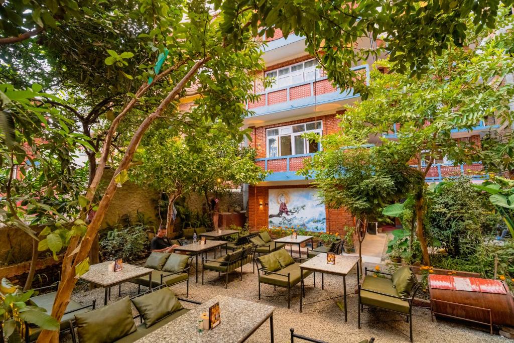 Innenhof des Kwabahal Boutique Hostel 