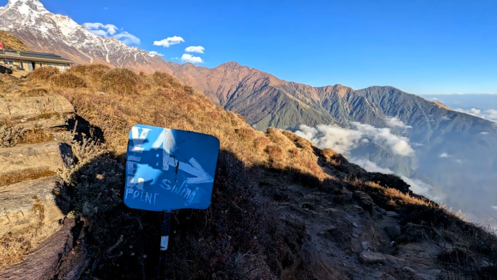 Alternative Abzweigung nach Sidhing vom High Camp