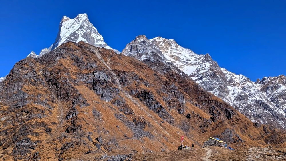 Blick zum Upper Mardi Basecamp.