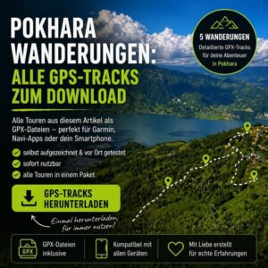 Die 5 schönsten Wanderungen in Pokhara: GPS-Download-Paket