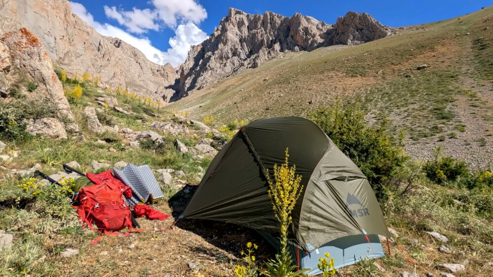 MSR Hubba Hubba LT im Taurusgebirge in der Türkei.